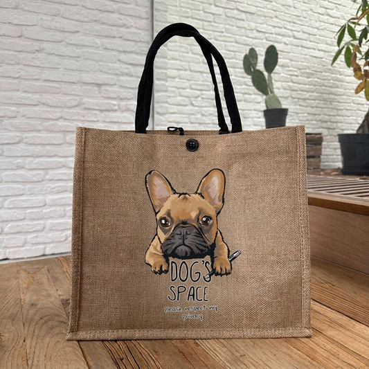 French bulldog dog's space tote bag